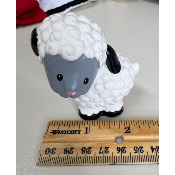 Vintage FisherPrice 1997 Sheep Lamb Toy Replacement Figure Farm Nativity US WEAR - Picture 13 of 13